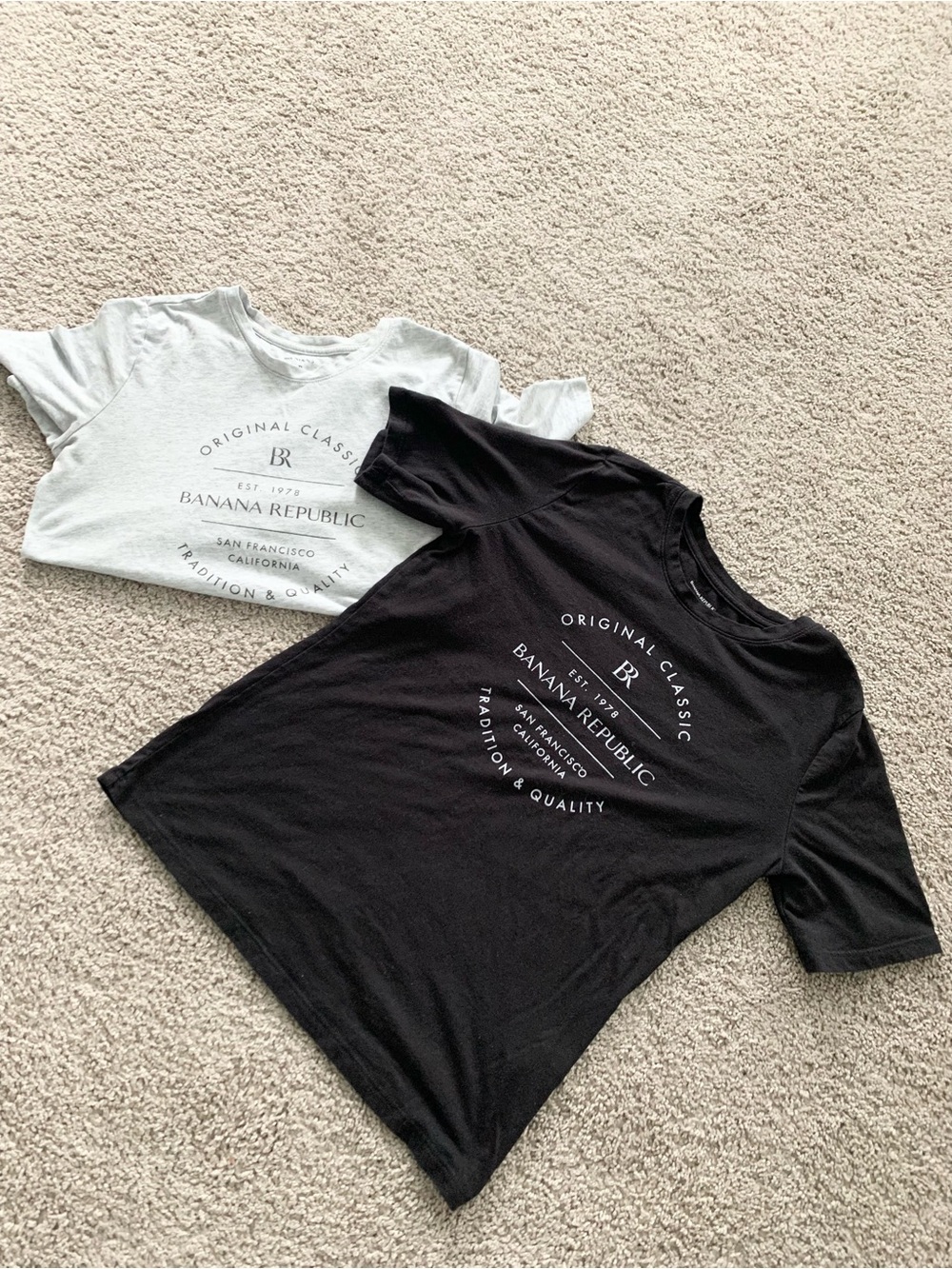 Banana Republic Black Logo Crew Tee
